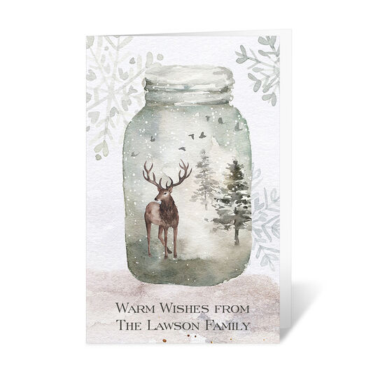 Winter Mason Jar Folded Gift Enclosures